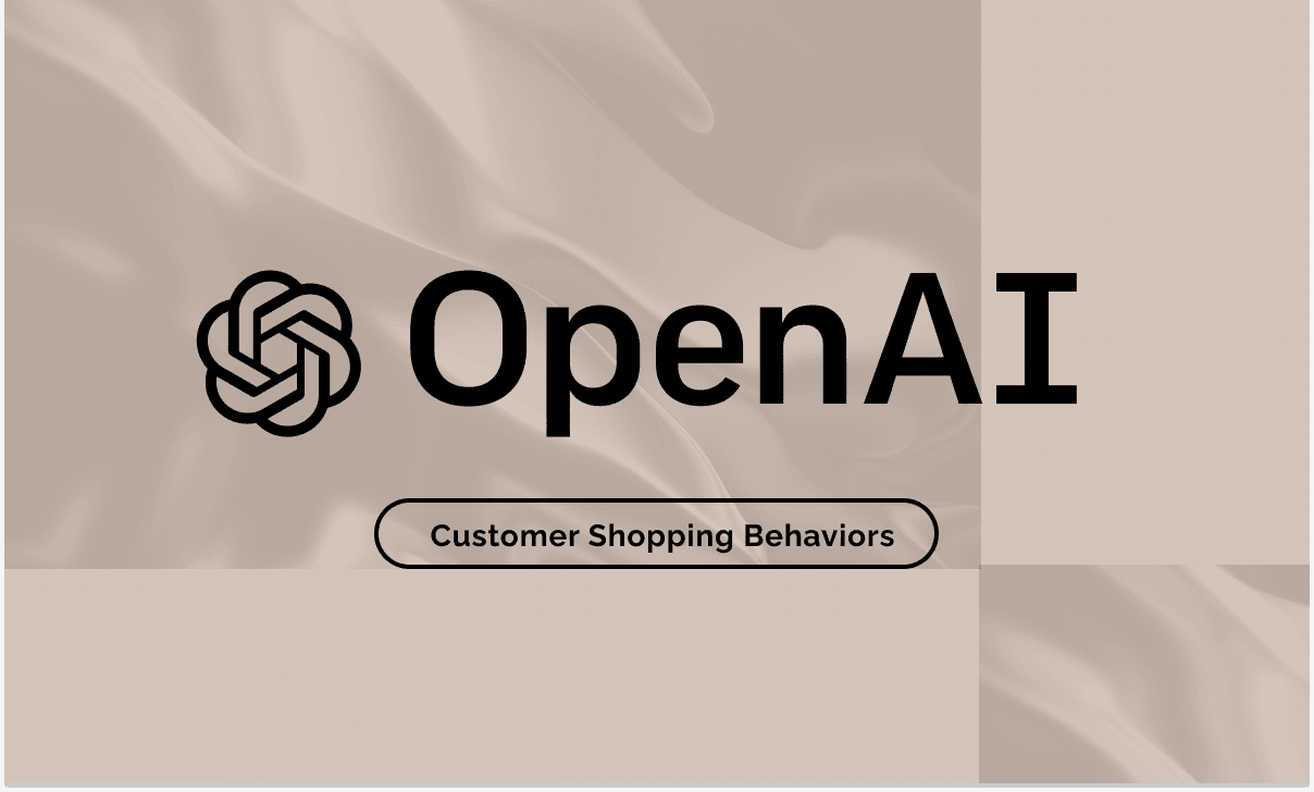OpenAI graphic illustrating AI-powered shopping behavior and ecommerce discovery
