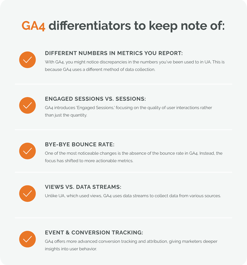 Important GA4 Differentiators