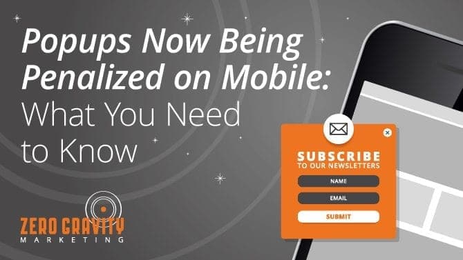 Popups Penalized on Mobile