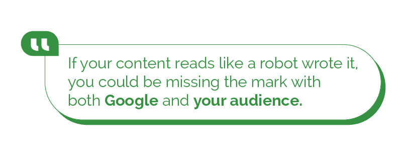 Quote about AI written content