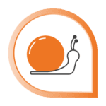 Snail with orange shell