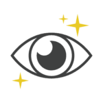 Sparkling eye to grab attention