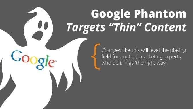 google phantom targets "thin" content