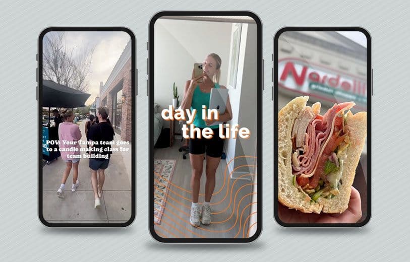 Reels of a day in the life of a digital marketer