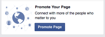 Facebook promote your page