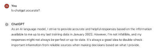 Is ChatGPT accurate?