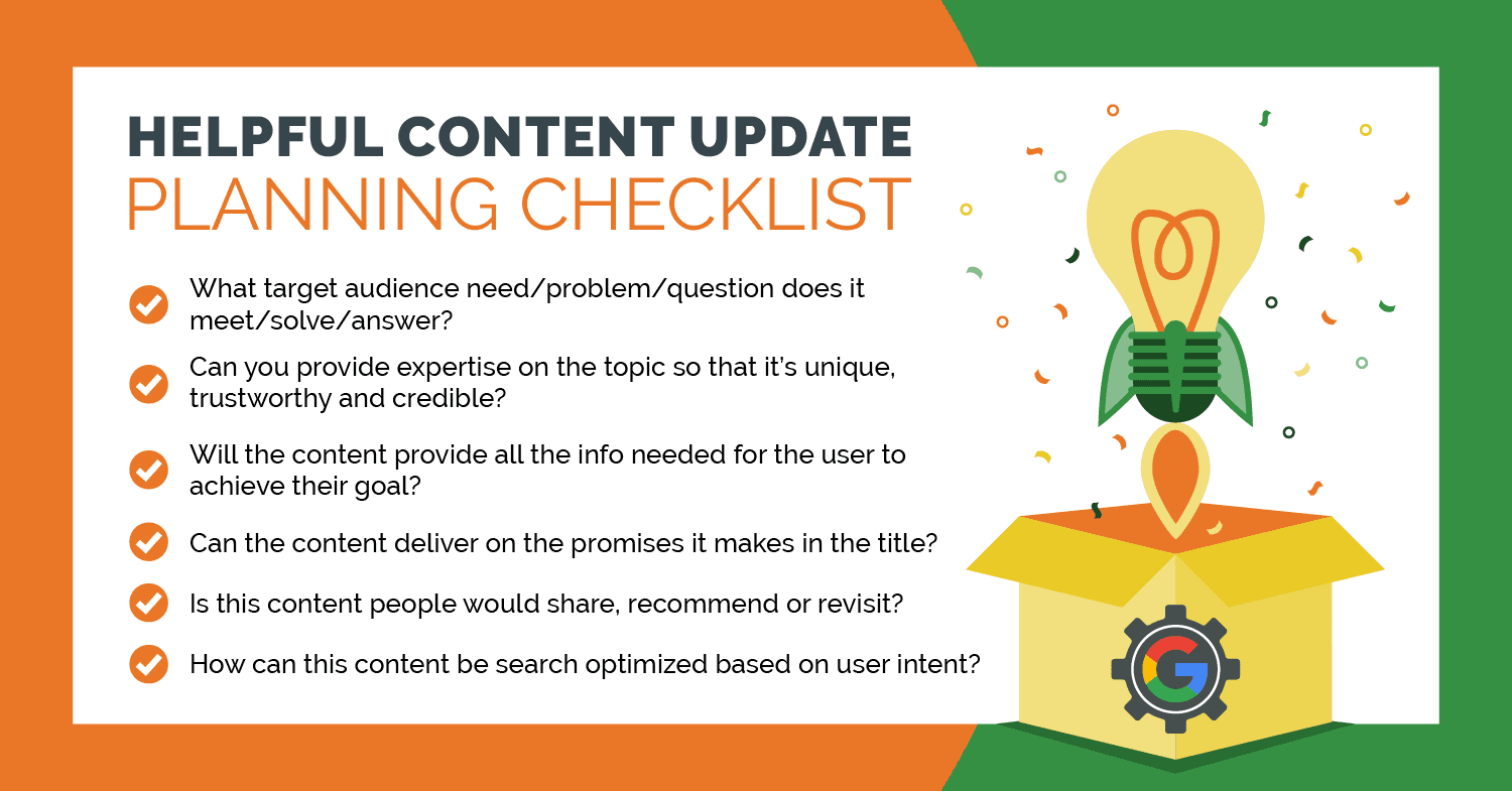 Helpful content update planning checklist