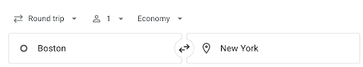 Boston to New York on Google Flights