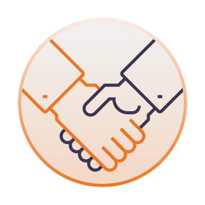 Hands shaking to show a positive relationship