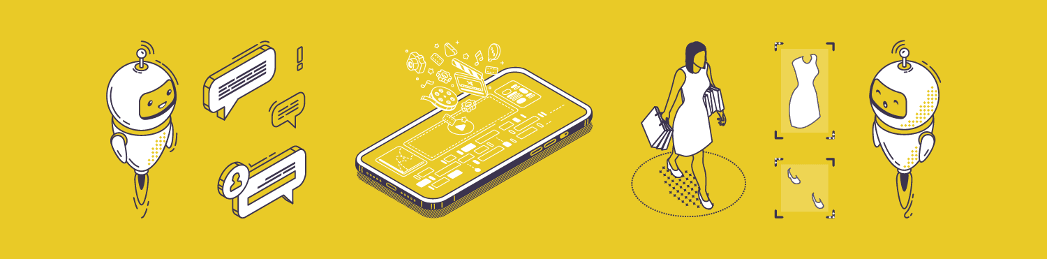 Photos of products and still visuals