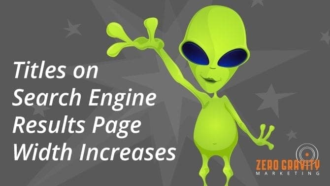 Width Increases for Title Tags on Search Engine Results Page
