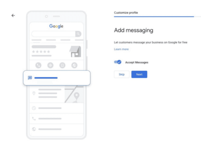 Add messaging to Google Business Profile