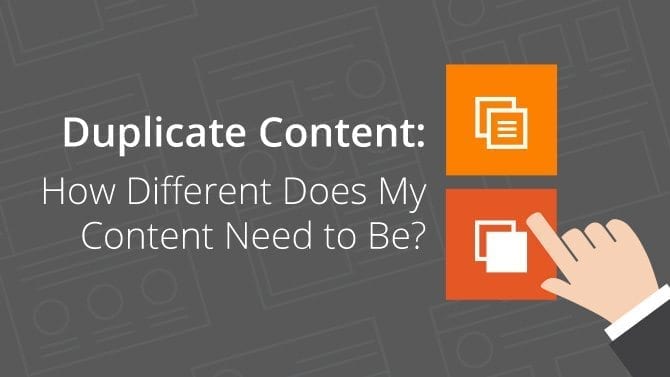duplicate content and content marketing