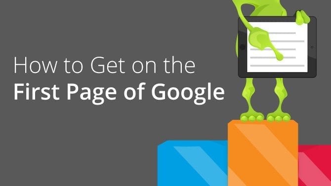 how to get on the first page of google