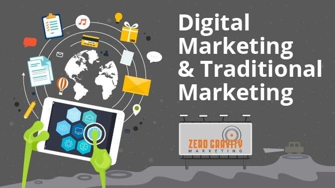 traditional marketing and digital marketing together
