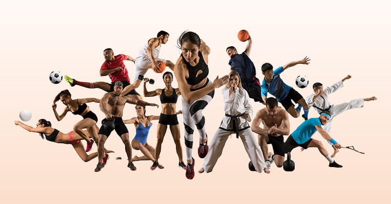 Athletes for all different sports