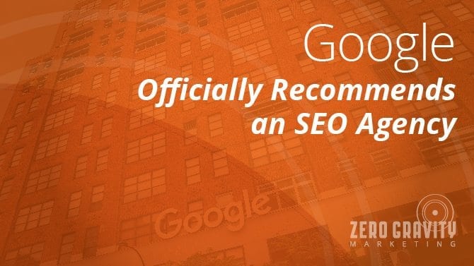 google recommends seo agency