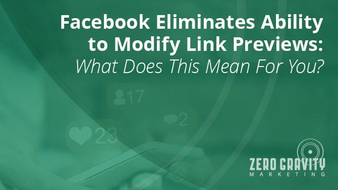 Facebook Eliminates Ability to Change Link Previews