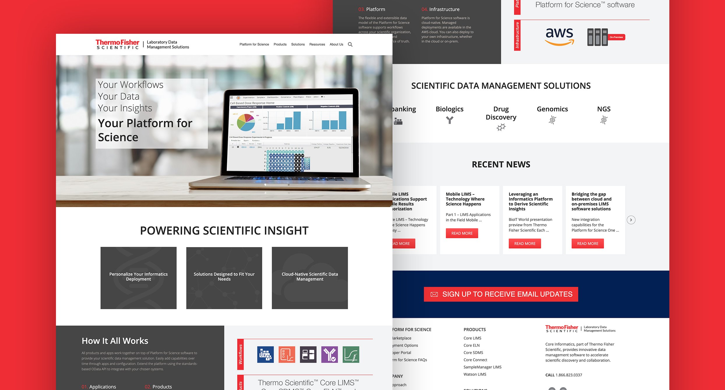 ThermoFisher Scientific Web Design