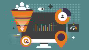 SaaS sales funnel and Lead Gen playbook on computer desktop