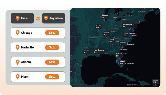  Google flights routes with pricing