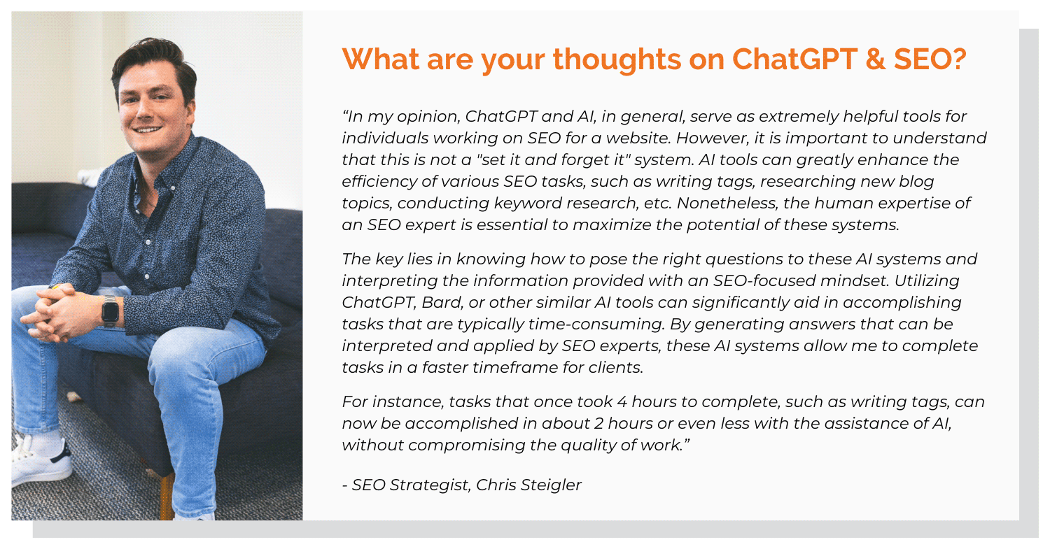 ChatGPT with SEO Chris Steigler