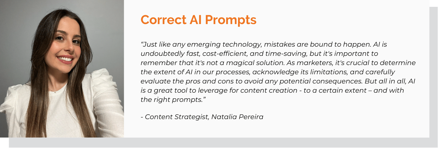 Correct AI Prompts