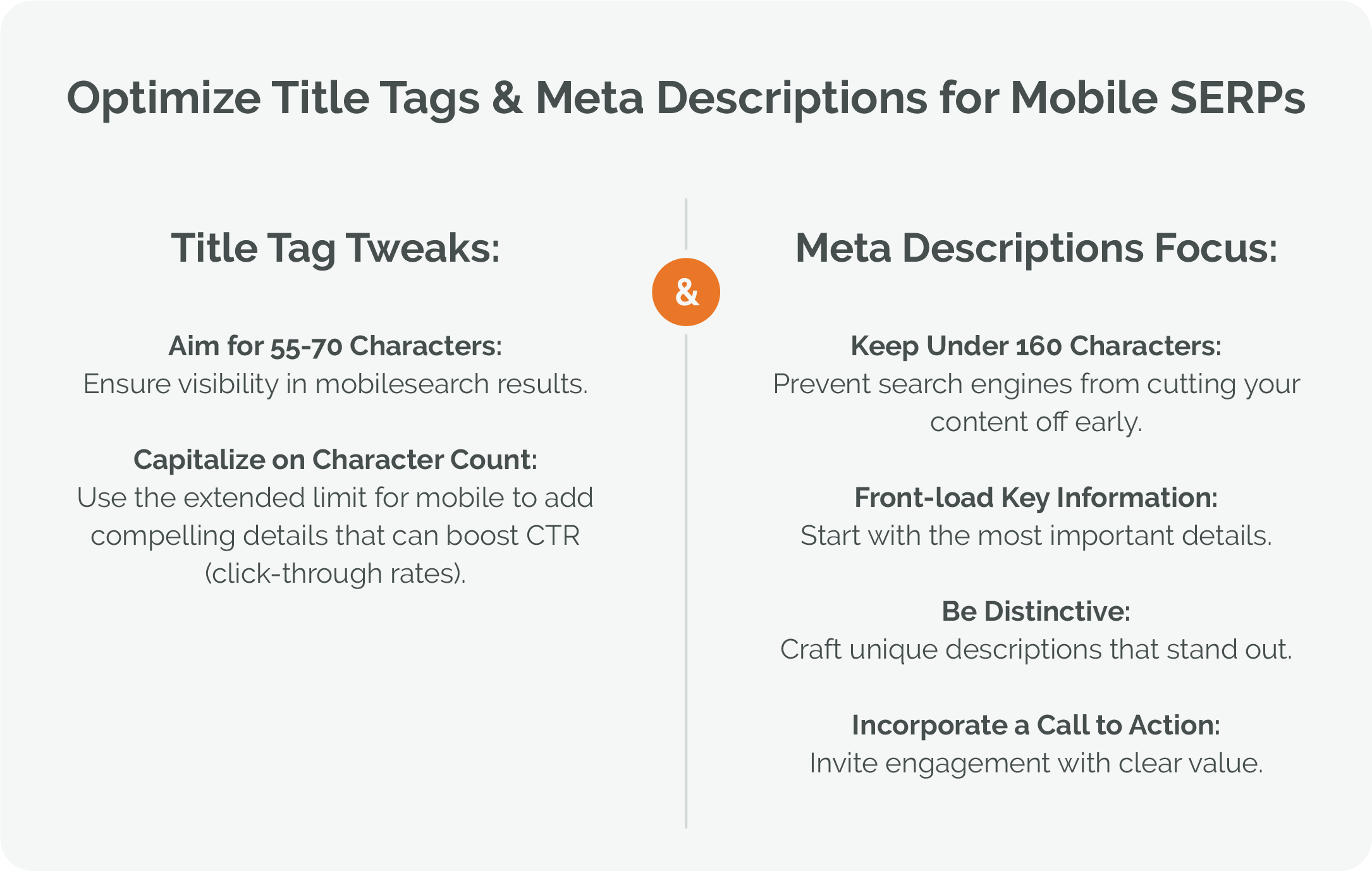 Optimize Title Tags and Meta Descriptions for Mobile SERPs