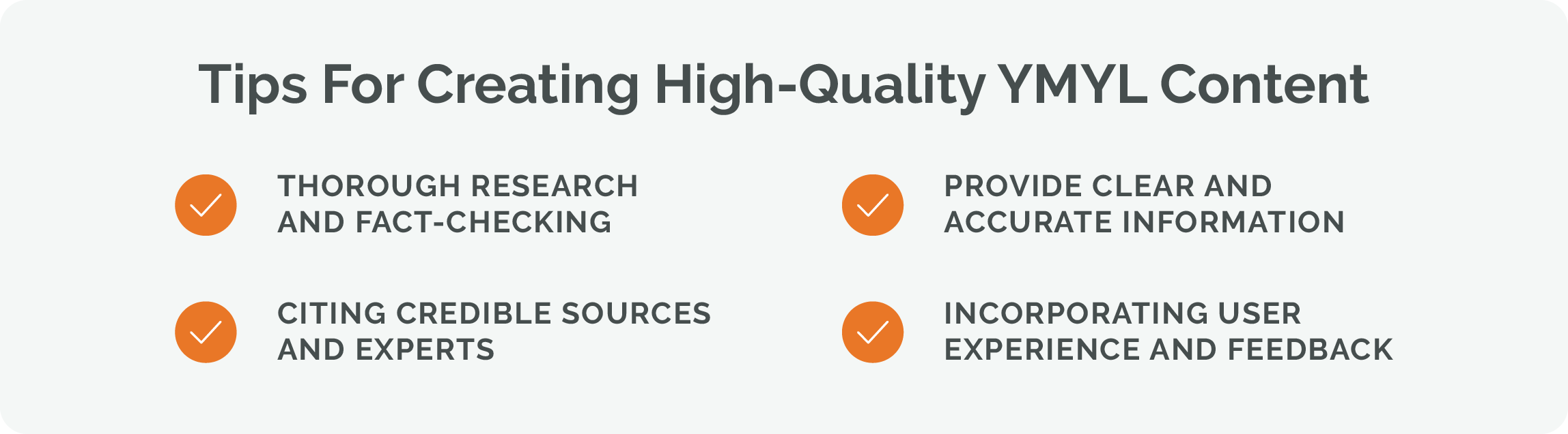 Tips for creating high-quality YMYL content
