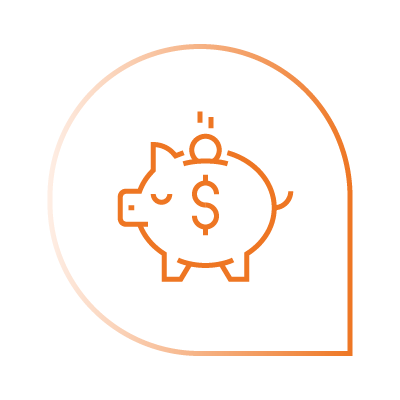 Piggy bank with dollar sign