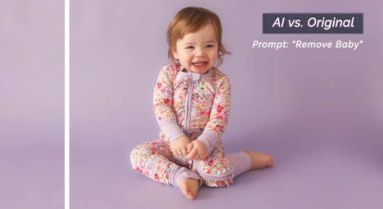 AI vs Original removing baby prompt