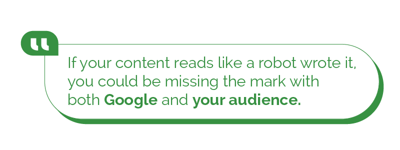 Quote about AI written content